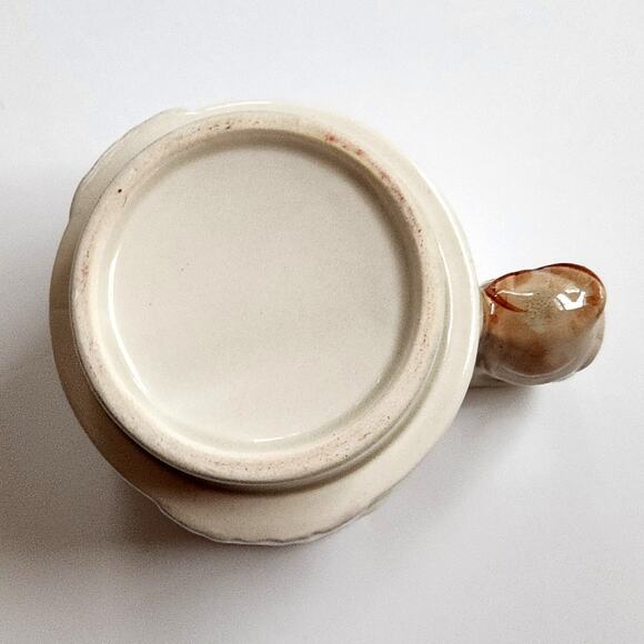 Vintage 1980s Enesco Owl Stacking Mug – 3D Ceramic Coffee Cup - Mom Tree Carving - Picture 9 of 13